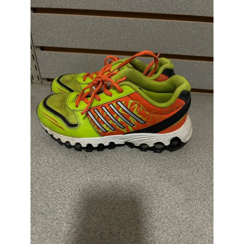 K-Swiss Varsity Kids Sneakers Neon Lime Green Orange 85041-328-M Size 5 Low Top‎